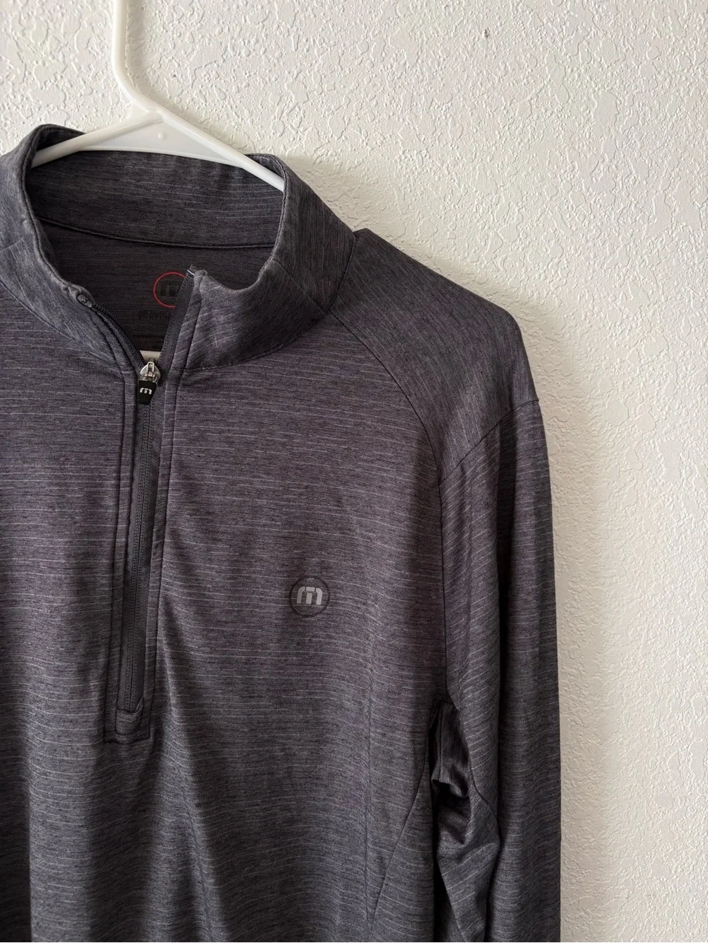 TravisMathew Heathered Charcoal Gray Quarter-Zip